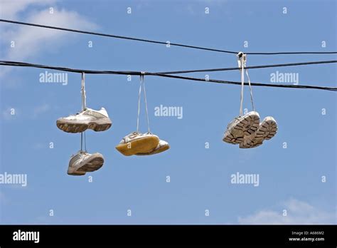 tennis shoes over power lines